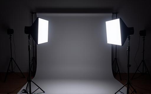 Example of a video lighting setup.
